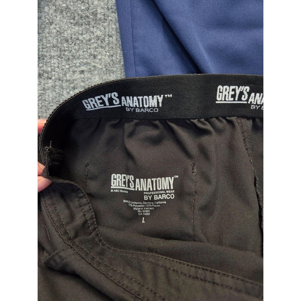 Grey's Anatomy By Barco Scrub Cargo Pants Womens L Lot 4 Multicolor Drawstring - Picture 9 of 15